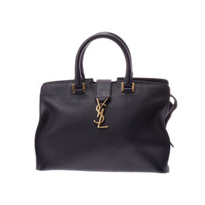 Saint Laurent Cabas Black Leather Bag Strap